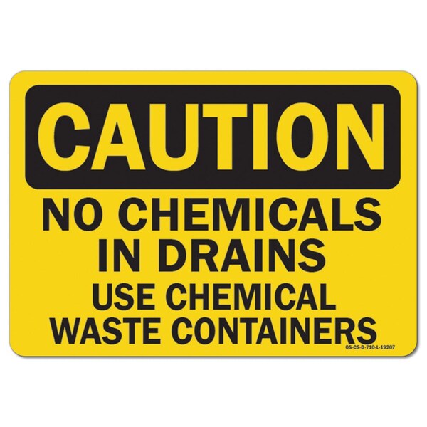 OSHA Caution, 3.5" Height, 5" Width, Decal, OS-CS-D-35-L-19207-10PK